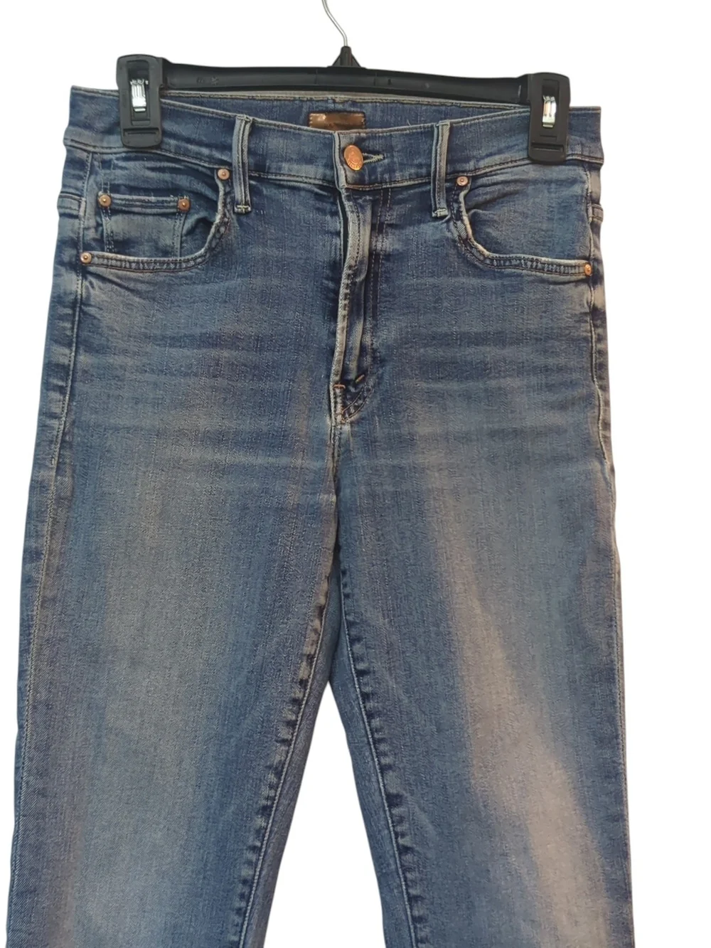 MOTHER The Insider Crop Step Fray Jeans 28 Walking On Coals Bootcut Quiet Luxury - Picture 2 of 10